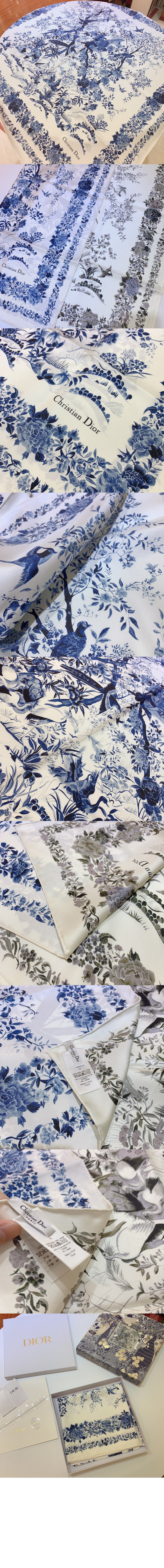 디올 Jardin d'Hiver 90 스퀘어 스카프 25JAH