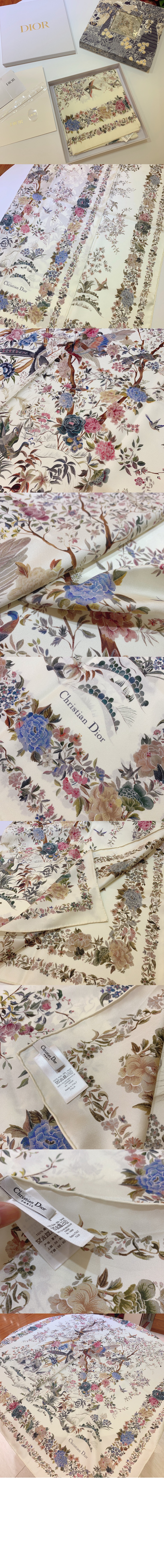 디올 Jardin d'Hiver 90 스퀘어 스카프 25JAH