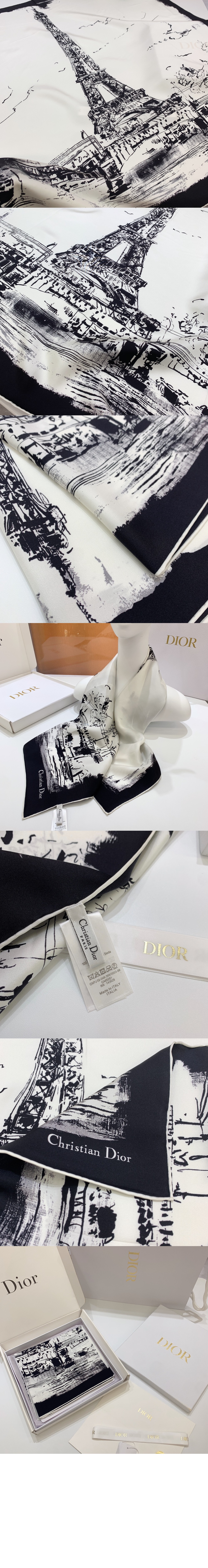 디올 Tower of Paris 스퀘어 스카프