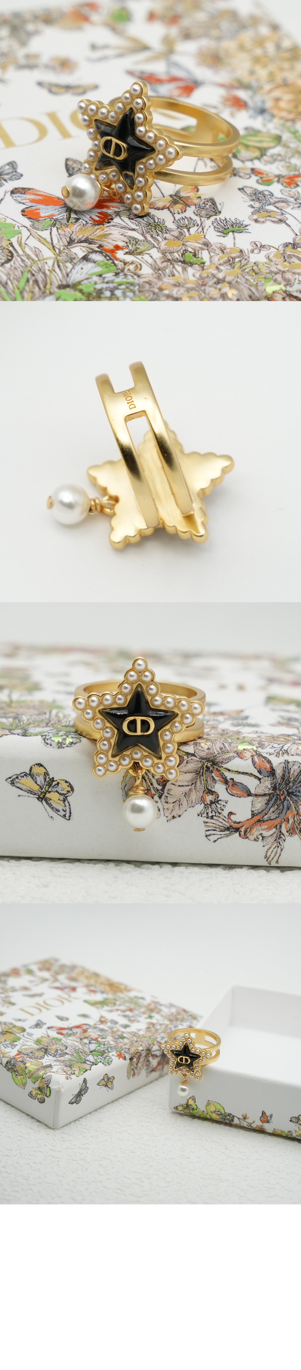 디올 Petit CD Lucky Baroque 반지 R2341