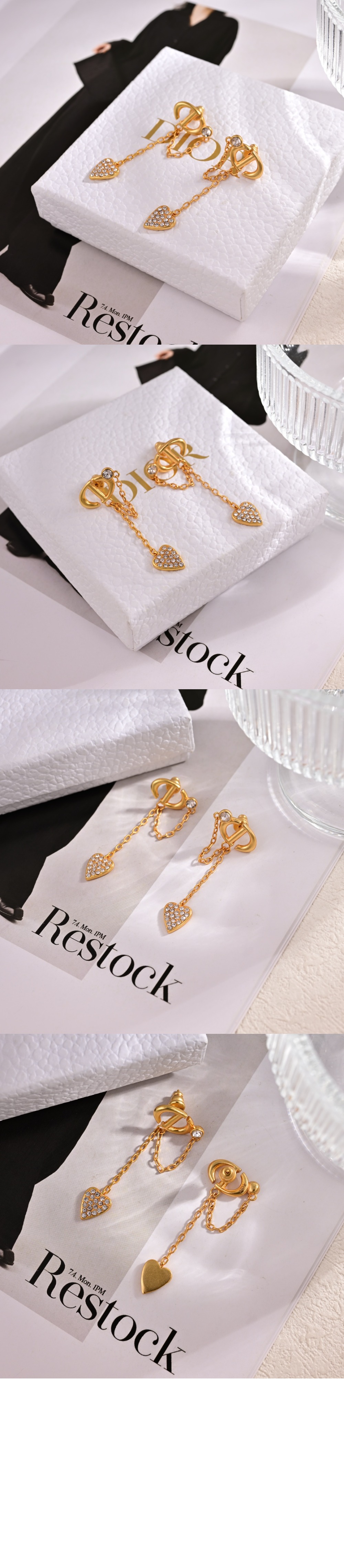 디올 CD Navy 귀걸이 E3704