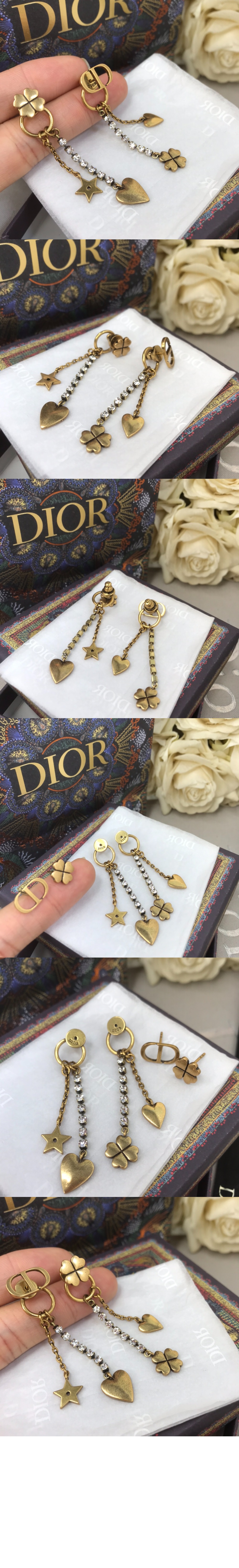 디올 Petit CD Lucky Charms 귀걸이 E1429