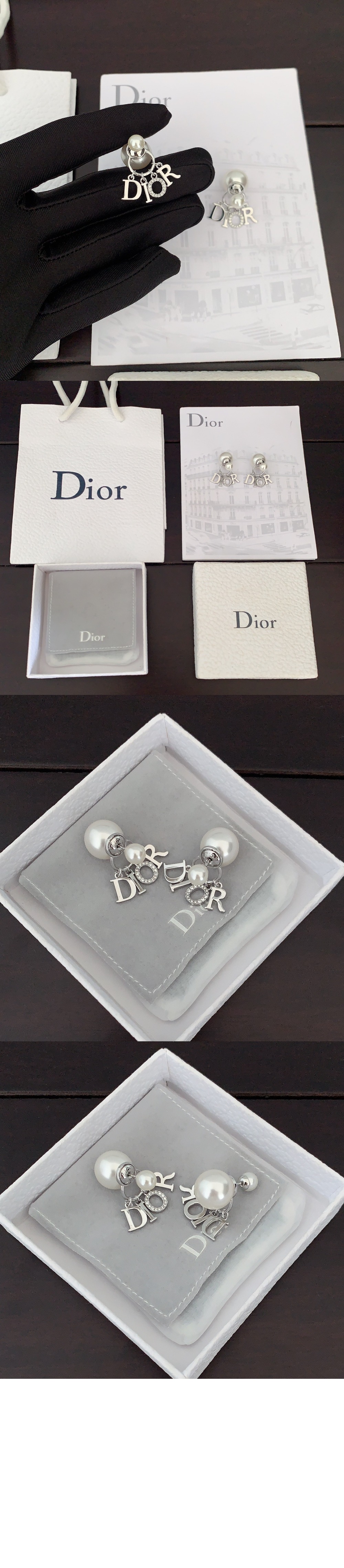 디올 Tribales 클립 귀걸이 E2382