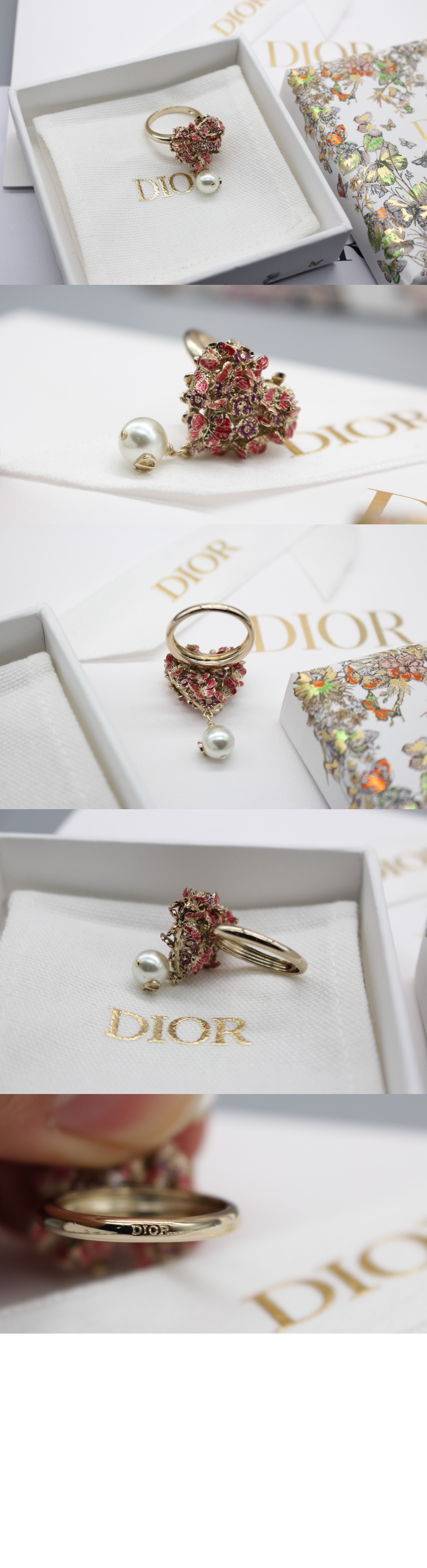 디올 나비 하트 반지 R1931