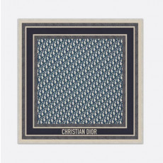 디올 네이비 블루 실크 트윌 70 스퀘어 스카프