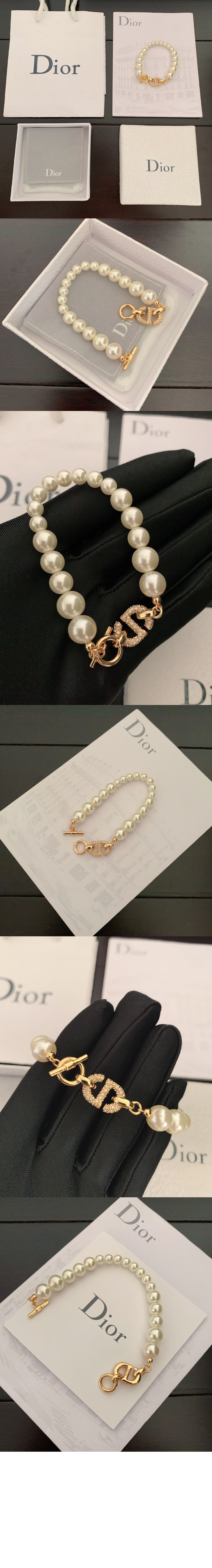 디올 CD 네이비 팔찌 B1411