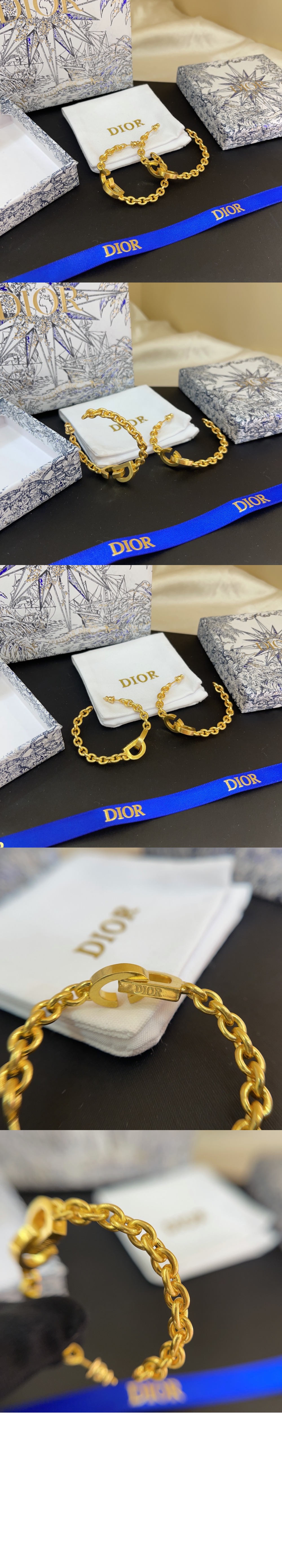 디올 CD 락 귀걸이 E2315