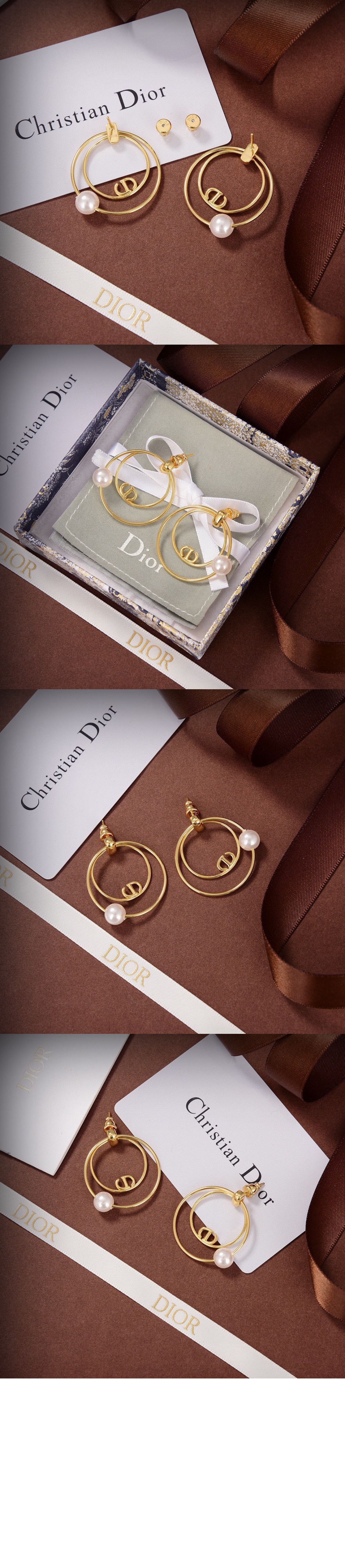 디올 CD Navy 귀걸이 E1754