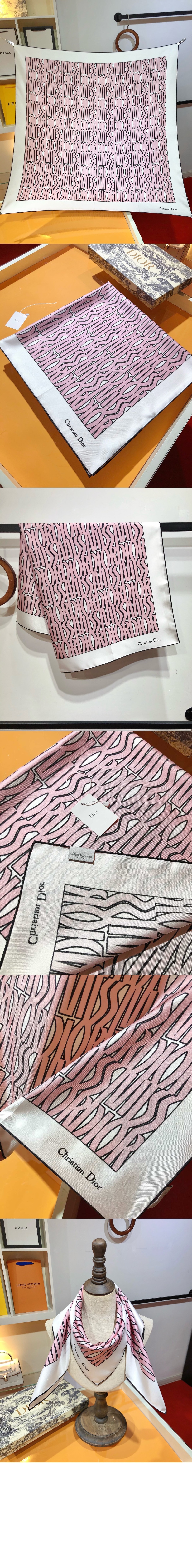 디올 Allover 90 스퀘어 스카프 45MID