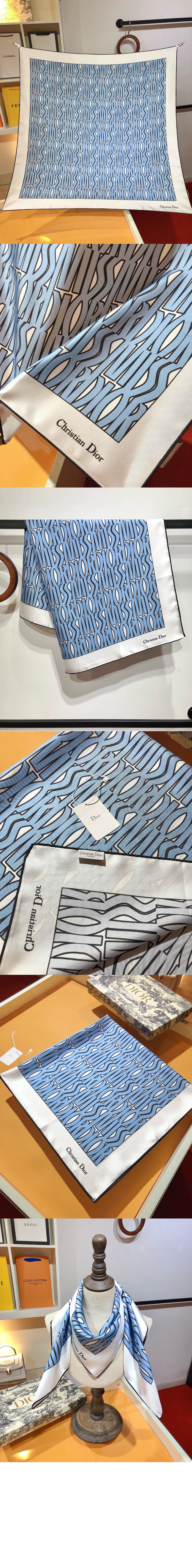 디올 Allover 90 스퀘어 스카프 45MID