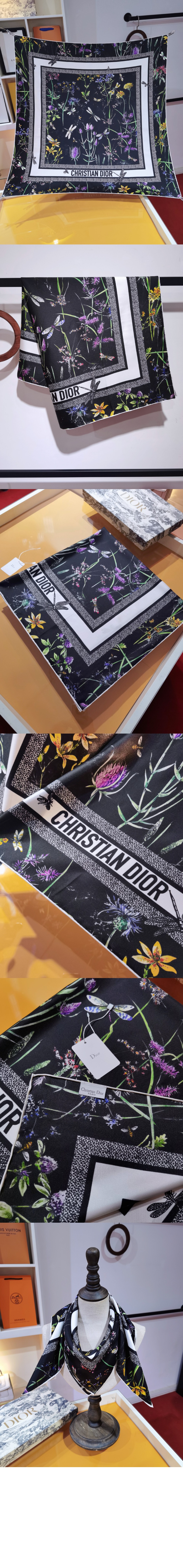 디올 Herbarium 90 스퀘어 스카프 44HER