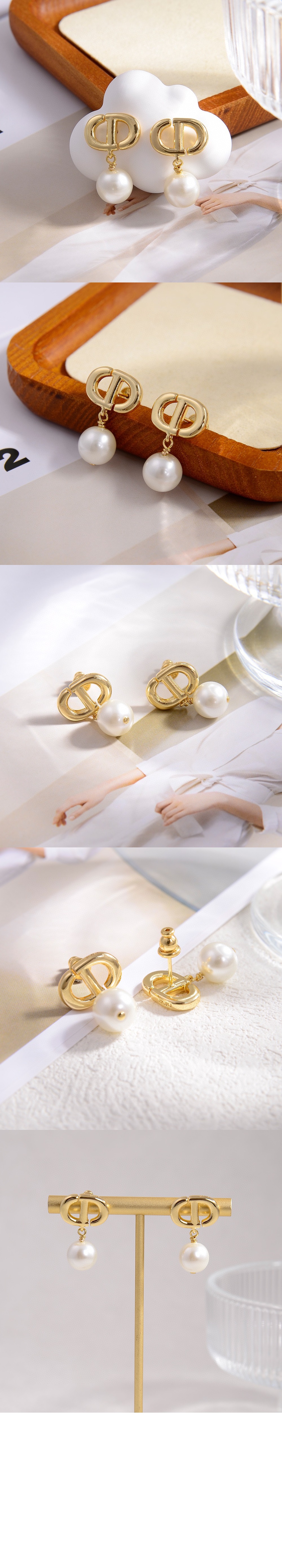 디올 CD Navy 귀걸이 E1850