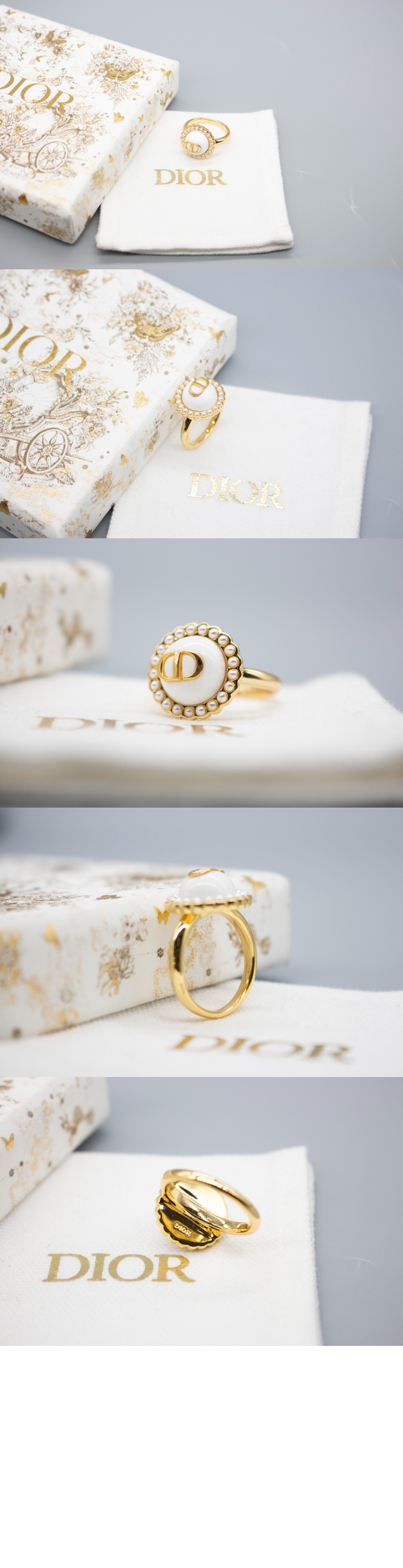 디올 Petit CD Baroque 반지 R1404