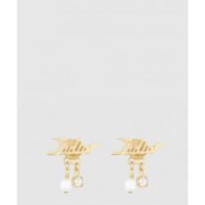 디올 자디올 펄 크리스탈 댕글 귀걸이 E1580