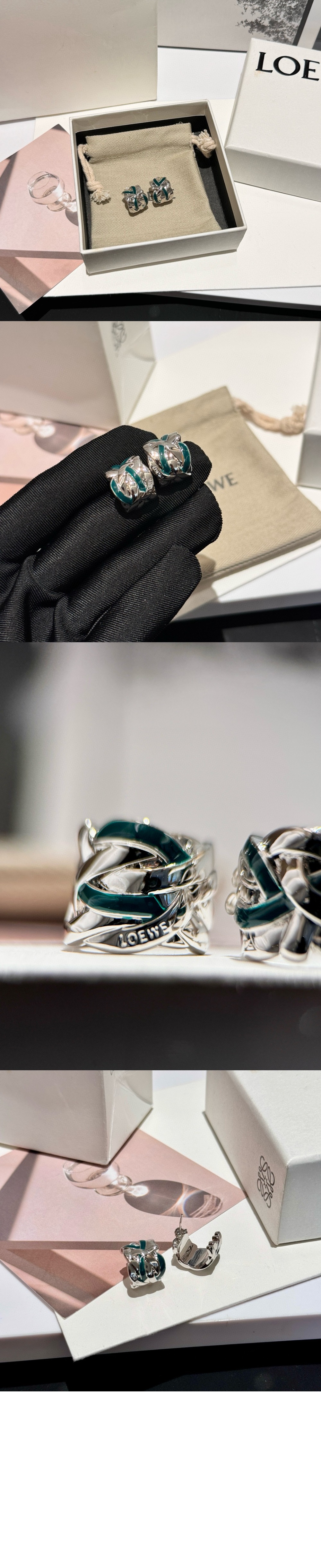 로에베 네스트 스몰 후프 이어링