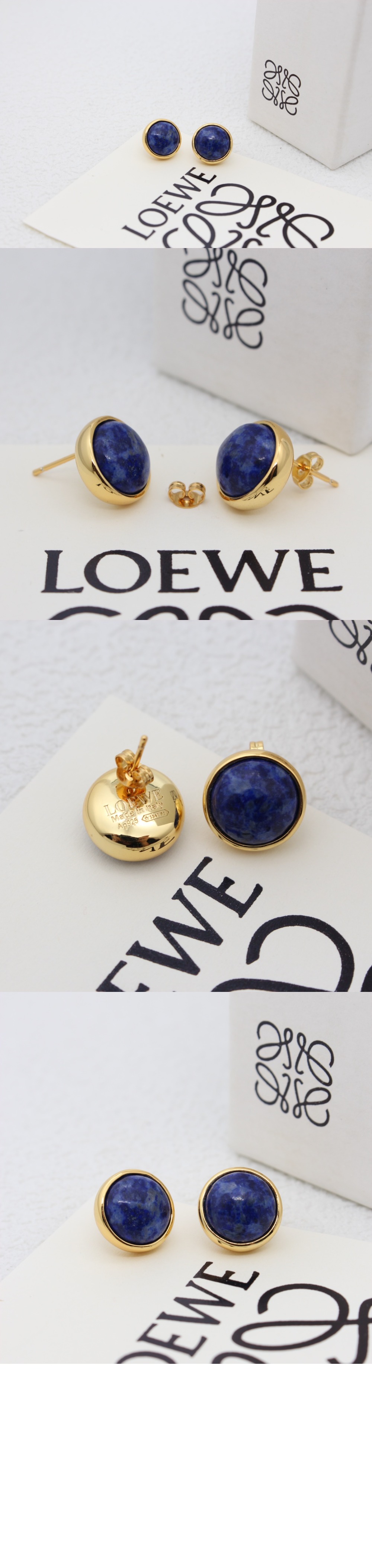 로에베 애너그램 페블 스터드 이어링