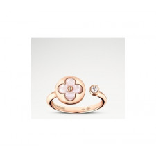 루이비통 컬러 블라썸 미니 선 반지 로즈골드 핑크자개
