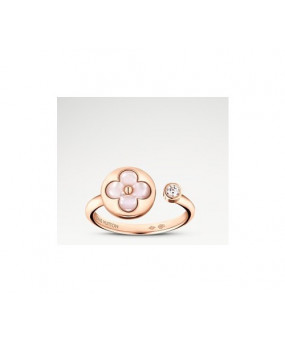 루이비통 컬러 블라썸 미니 선 반지 로즈골드 핑크자개