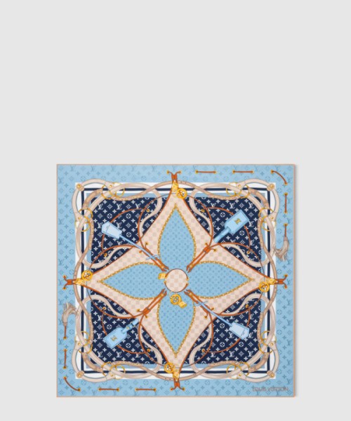 루이비통 비통 플라워 앤드 스트랩 스퀘어 90 M96123