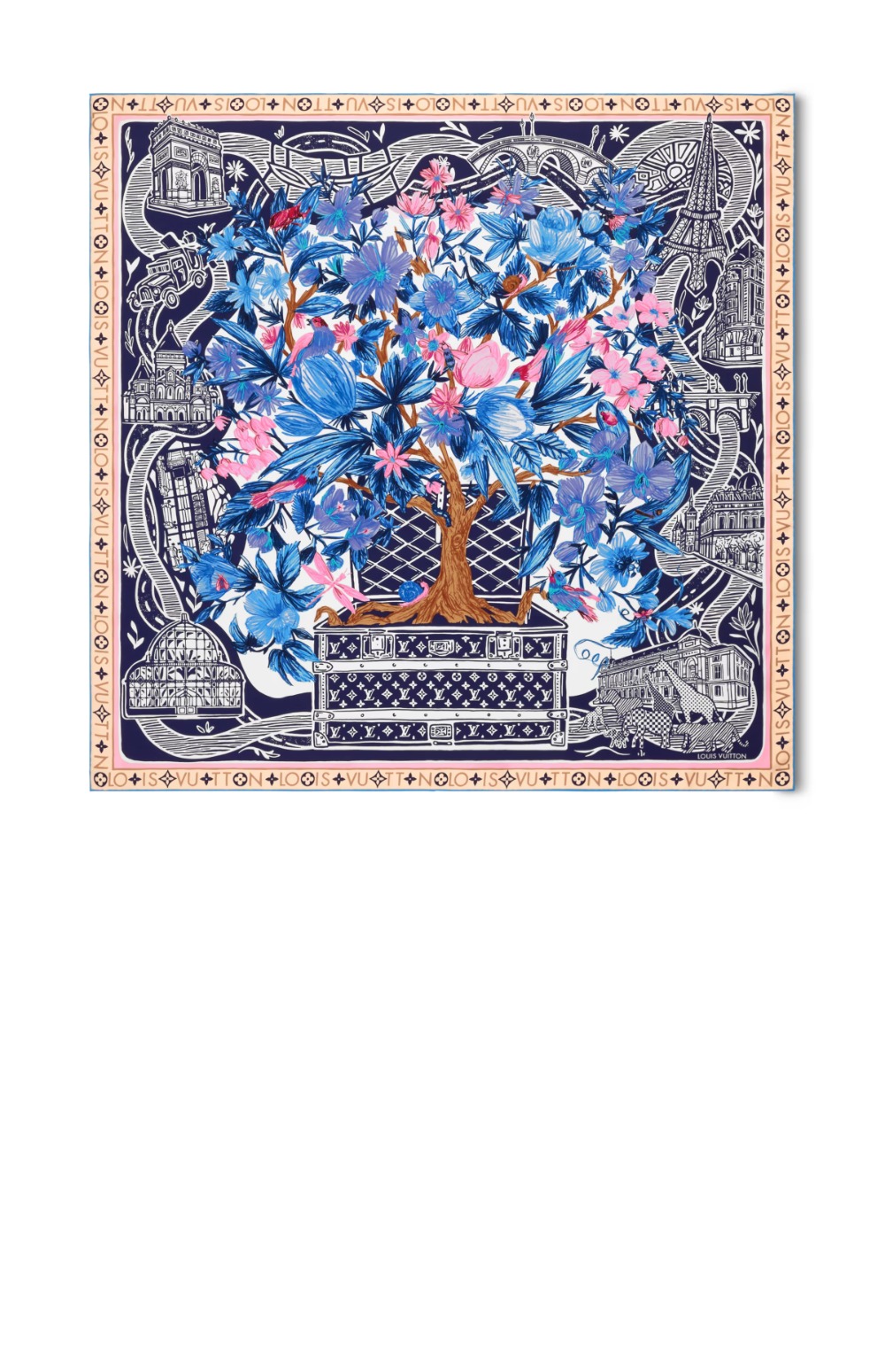 루이비통 자르댕 데 플란테스 스퀘어 90 M96140