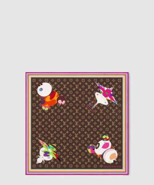 루이비통 LV x TM 모노그램 슈퍼플랫 캐릭터 스퀘어 90 M96274