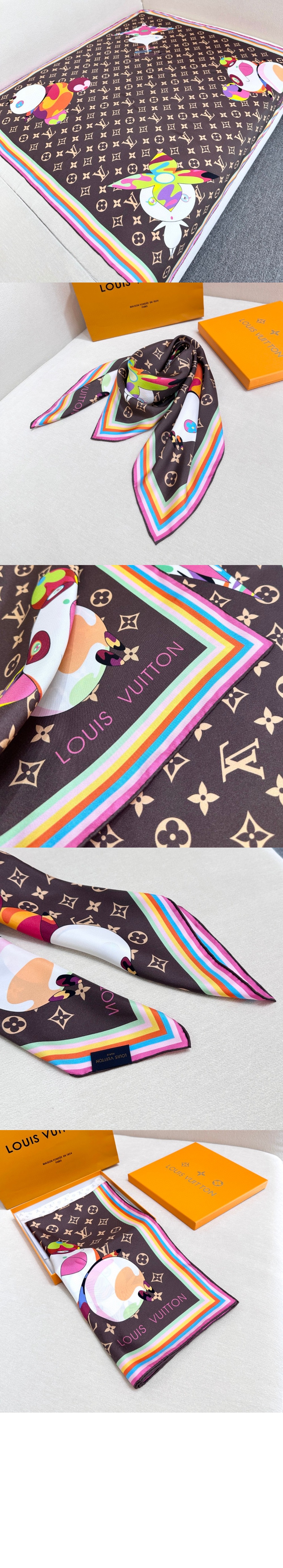 루이비통 LV x TM 모노그램 슈퍼플랫 캐릭터 스퀘어 90 M96274