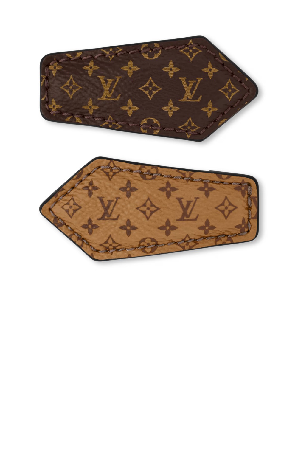 루이비통 백스테이지 미니 헤어 클립 브라운 M02185