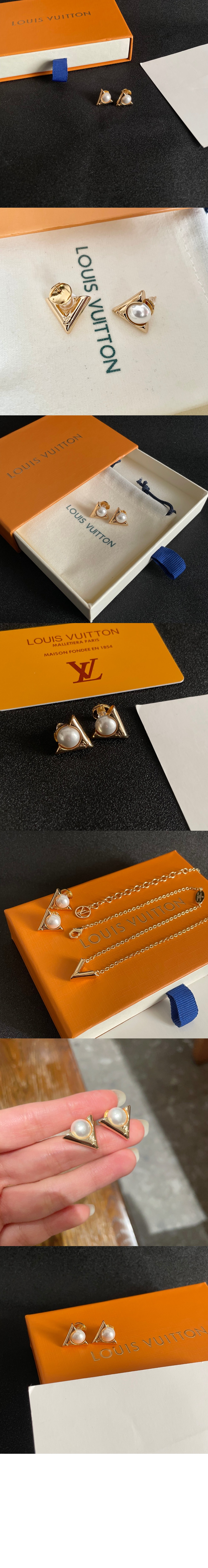 루이비통 포 비통 펄 앤드 메탈 귀걸이 M02368