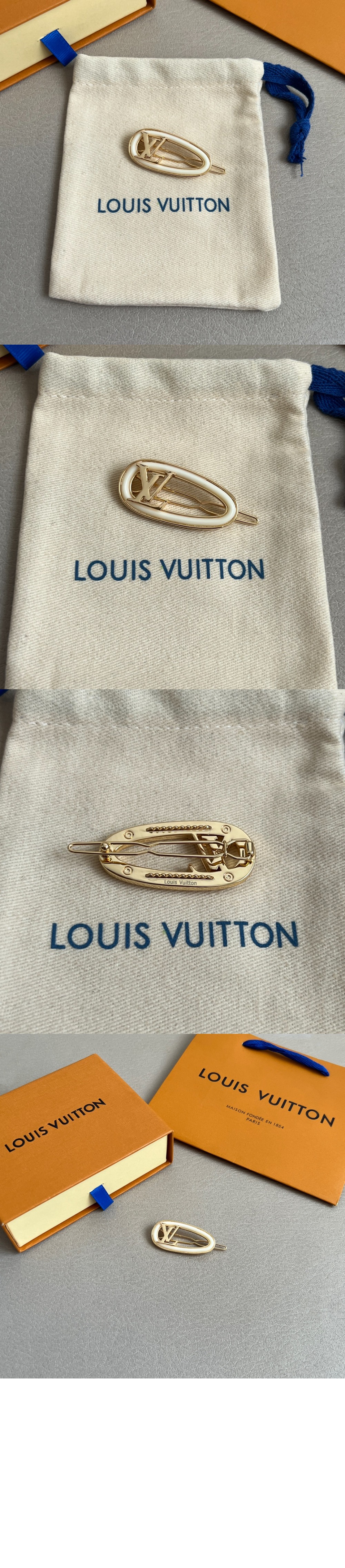 루이비통 마이 LV 체인 헤어 클립 M02294