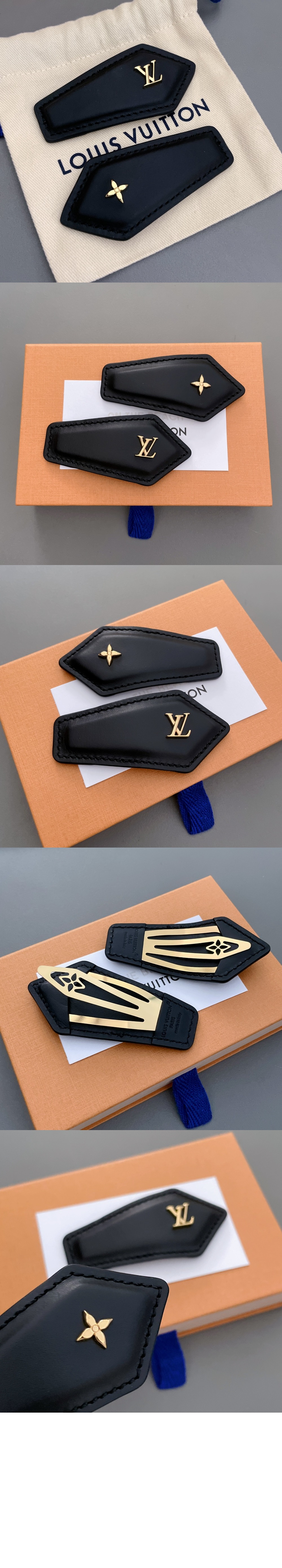 루이비통 BACKSTAGE 가죽 머리핀. 헤어핀. M01442