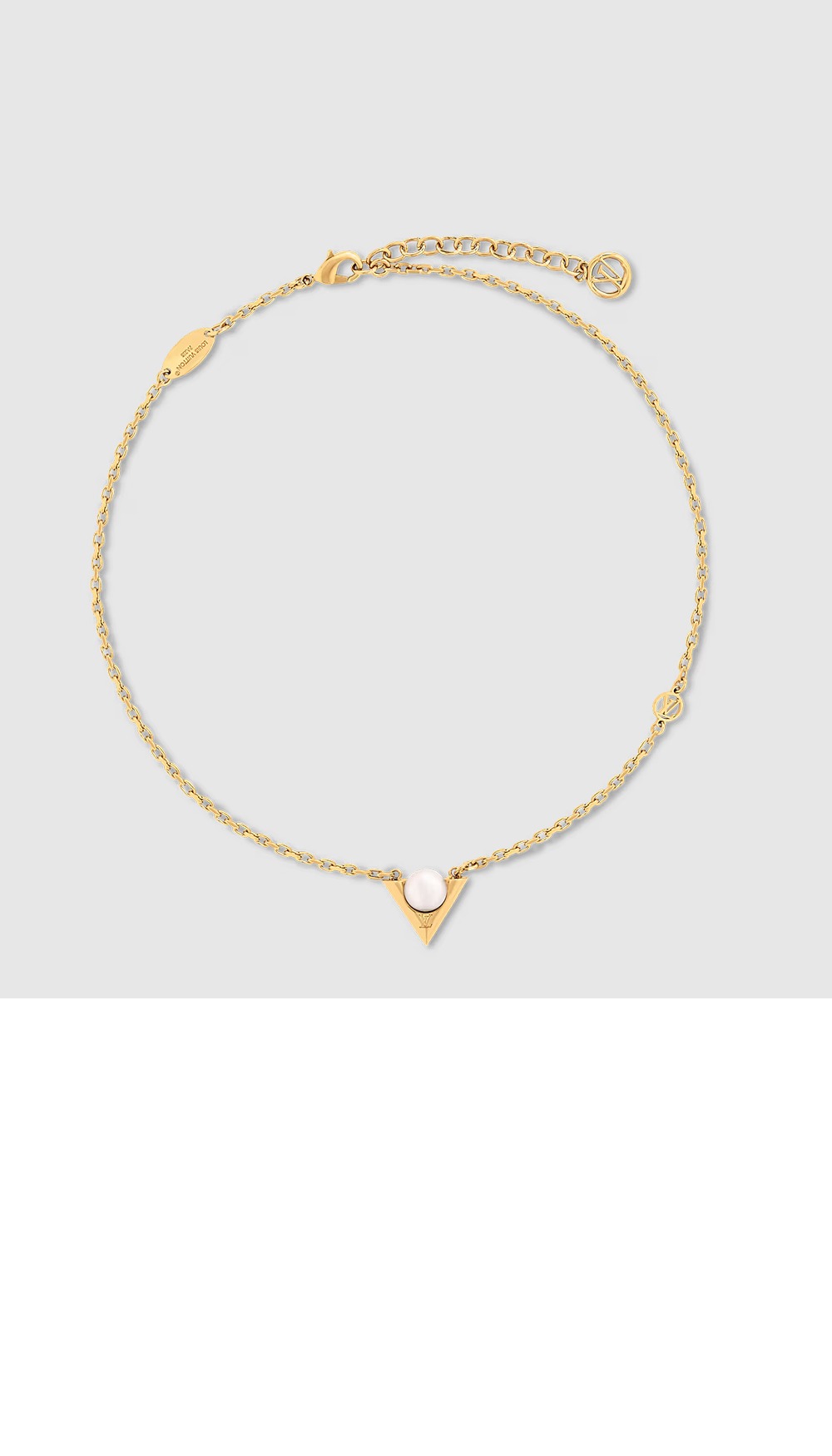 루이비통 V 포 비통 펄 앤드 메탈 목걸이 M02374