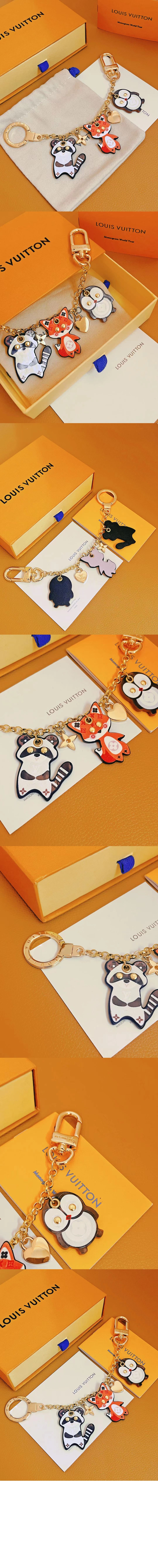 루이비통 콜간테 이 라베로 콘 카데나 동물 키홀더 M68997