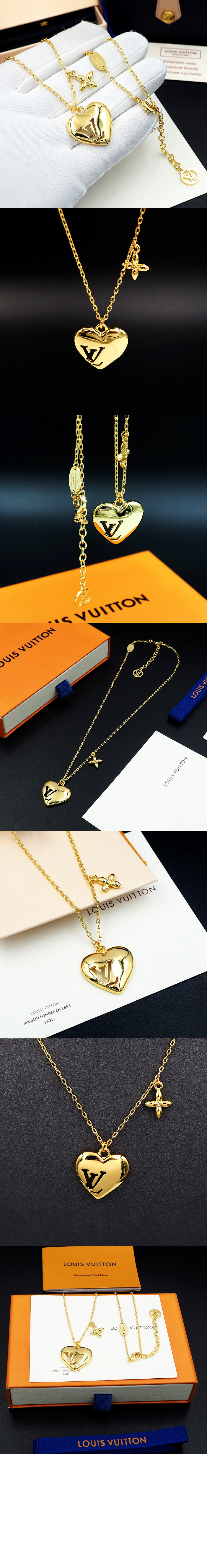 루이비통 마이 LV 하트 목걸이 M02310