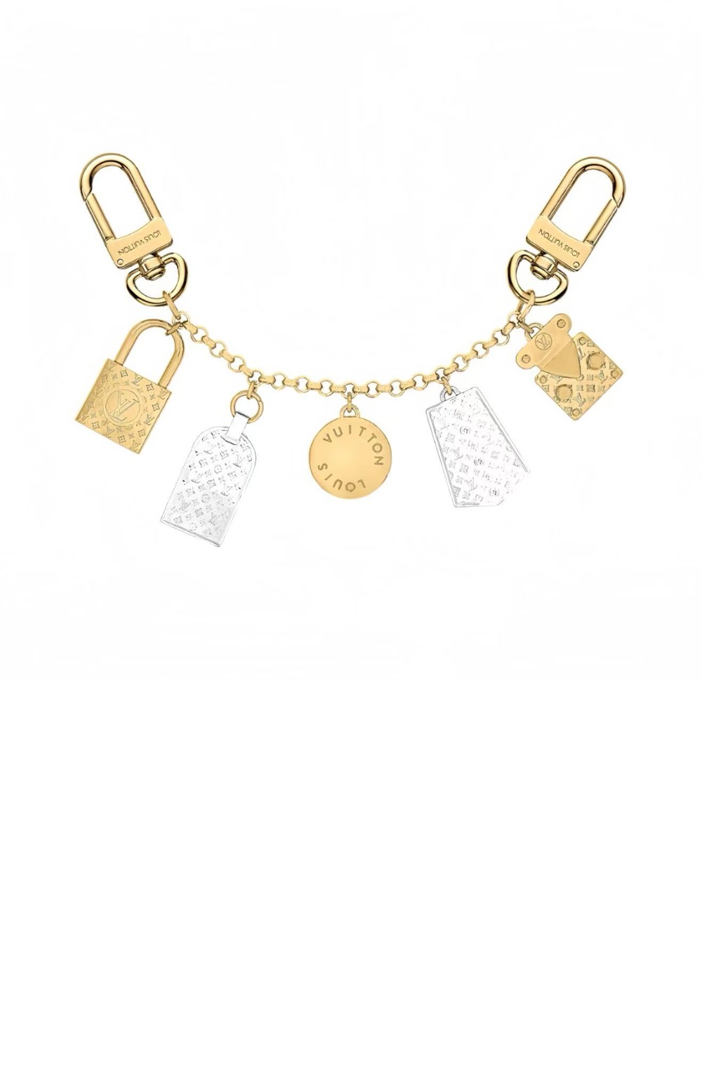 루이비통 체인 나노그램 아이콘 키 홀더 M01314