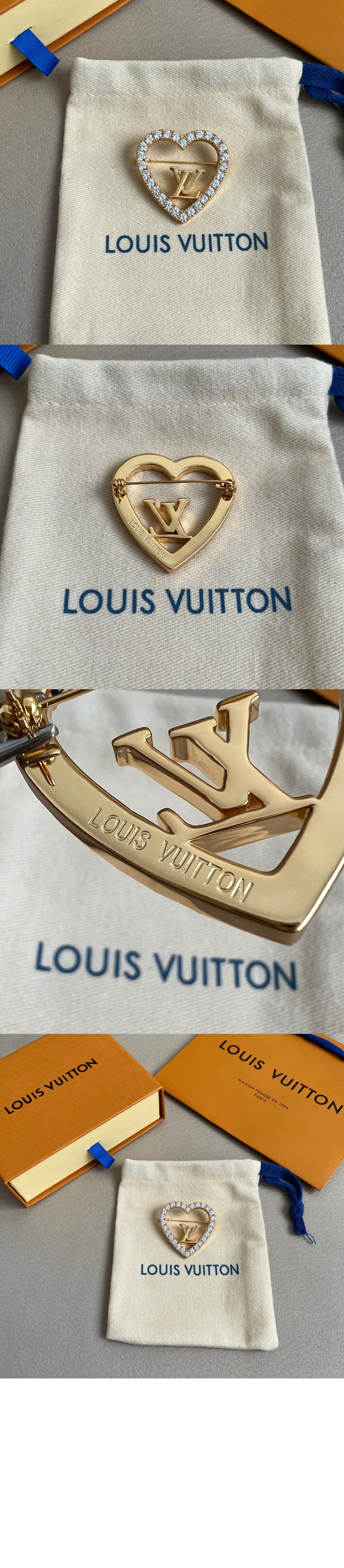 루이비통 마이 LV 러브 브로치 M02163