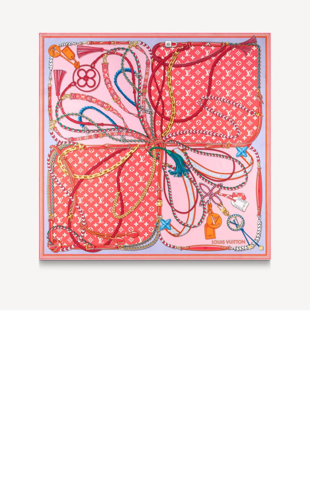 루이비통 믹스 앤드 스트랩 스퀘어 90