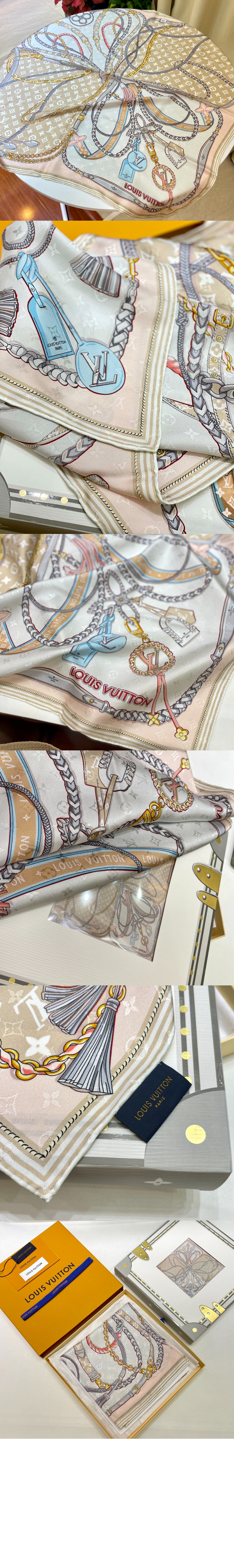 루이비통 믹스 앤드 스트랩 스퀘어 90