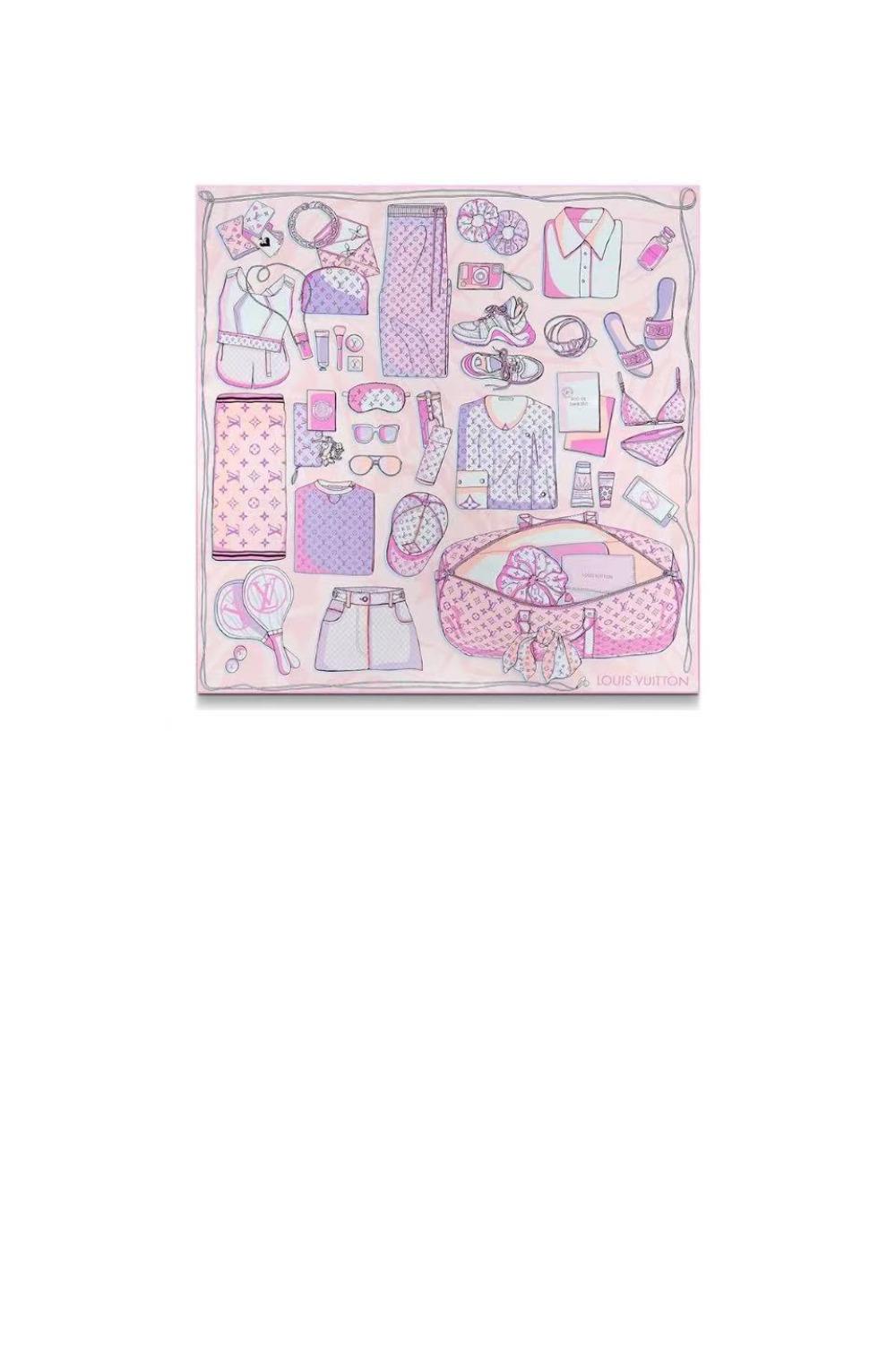 루이비통 모노그램 플라워 스퀘어 90