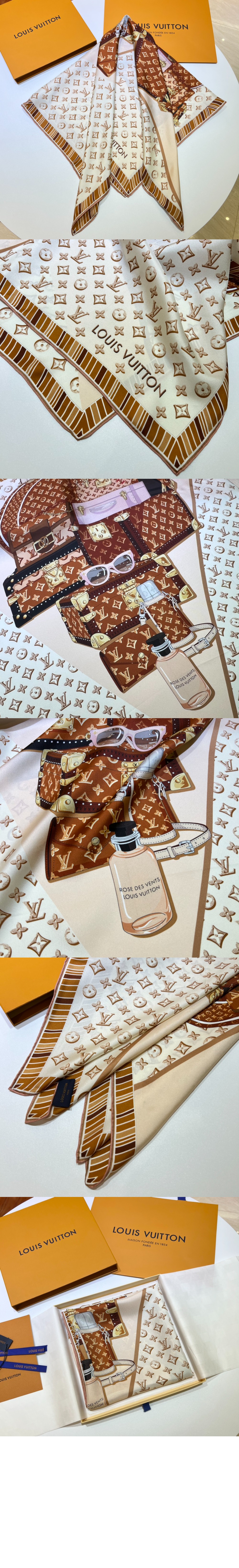 루이비통 모노그램 플라워 스퀘어 90 M77802