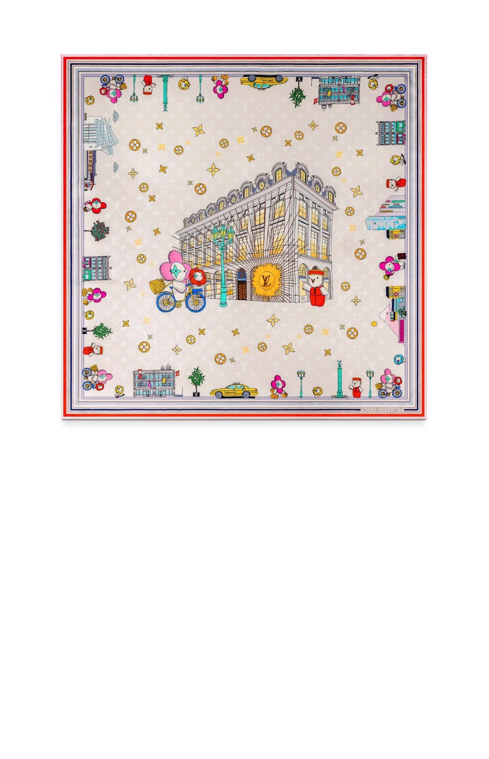 루이비통 모노그램 플라워 스퀘어 90 M77905