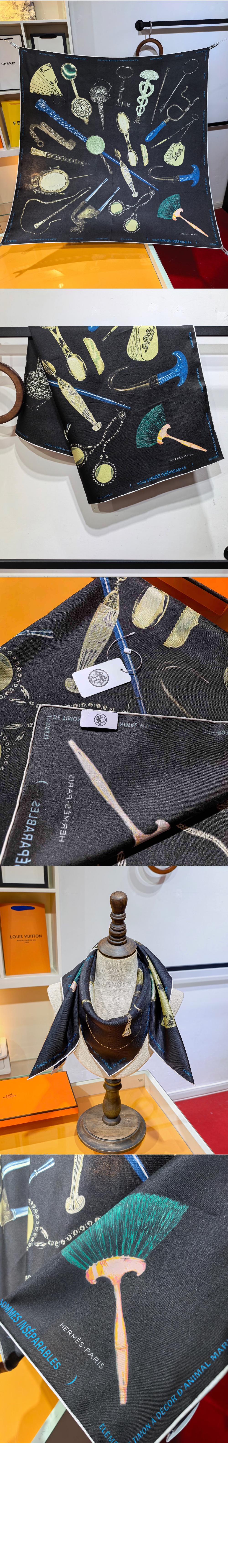 루이비통 Nous Sommes Inseparables 스카프 90