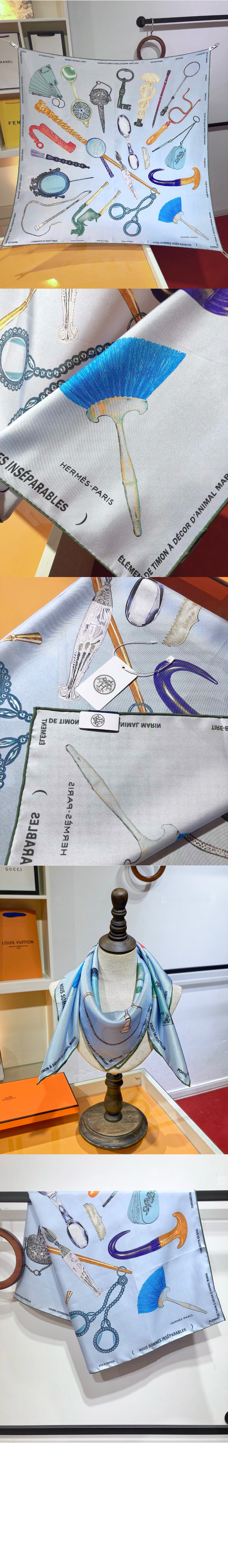 루이비통 Nous Sommes Inseparables 스카프 90