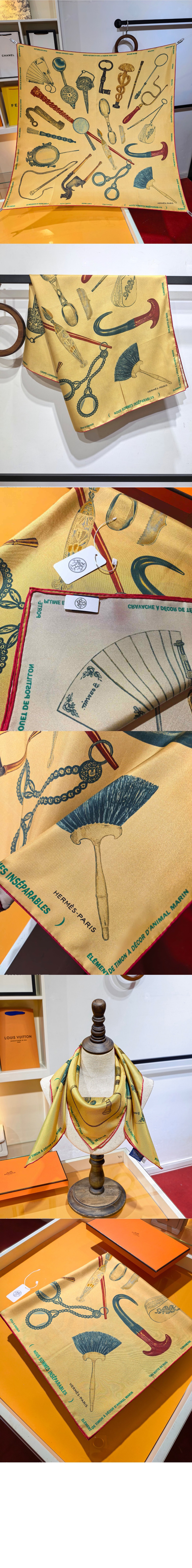 루이비통 Nous Sommes Inseparables 스카프 90