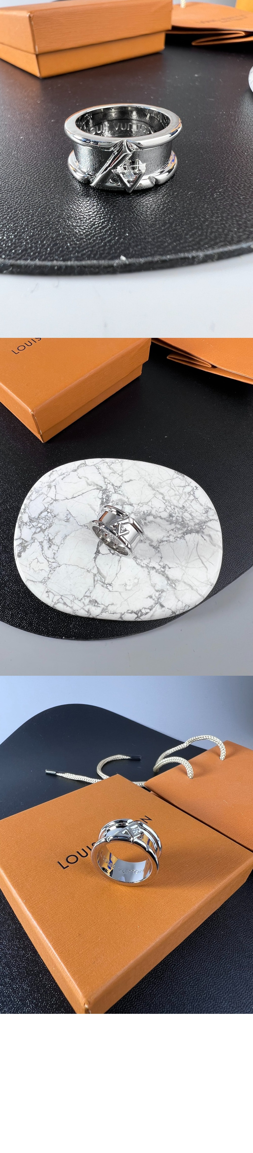 루이비통 LV 볼트 밴드 반지 Q9O59A