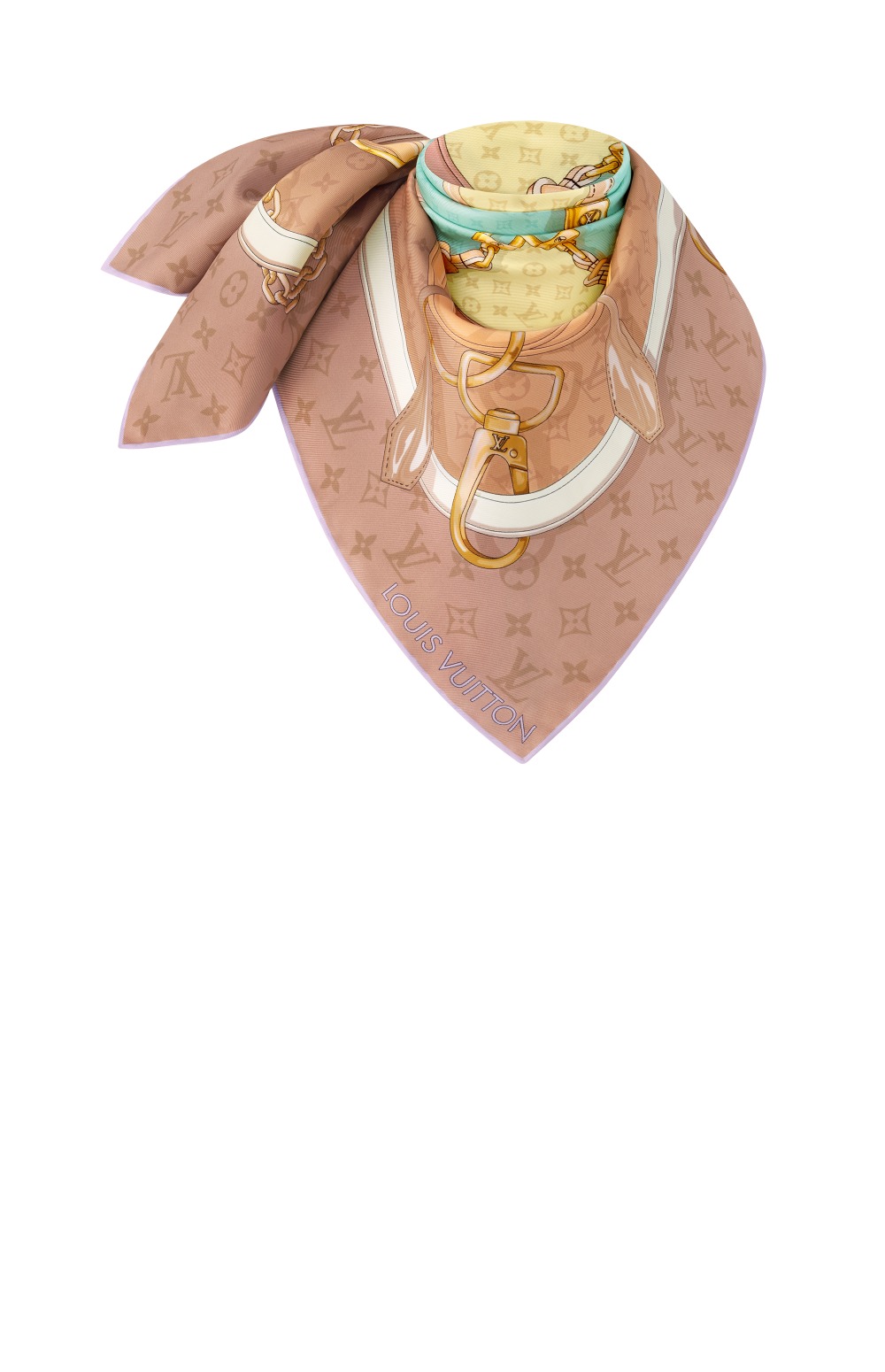 루이비통 플라워 앤드 스트랩 스퀘어 70 M79924