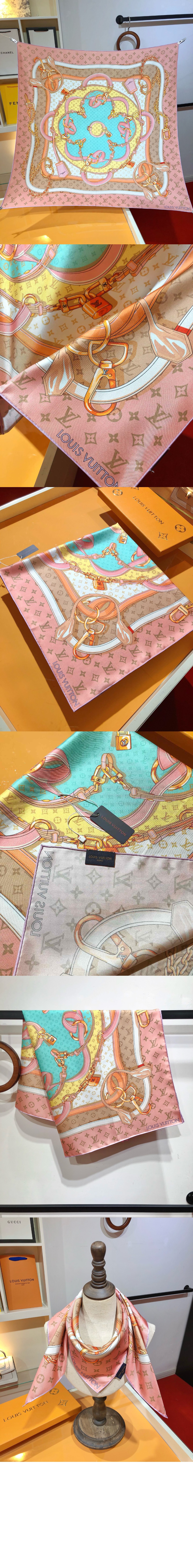 루이비통 플라워 앤드 스트랩 스퀘어 70 M79924