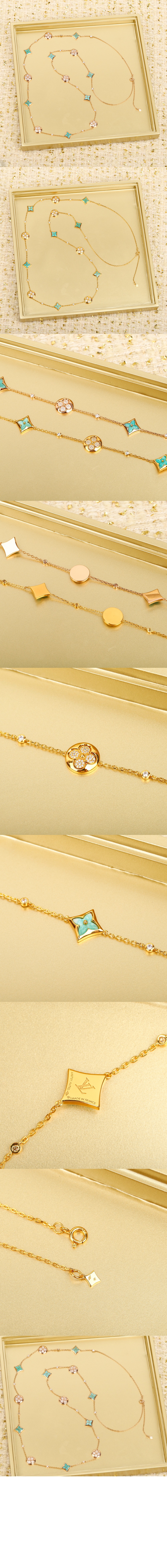 루이비통 컬러 블라썸 BB 멀티 패턴 롱 목걸이 Q94887