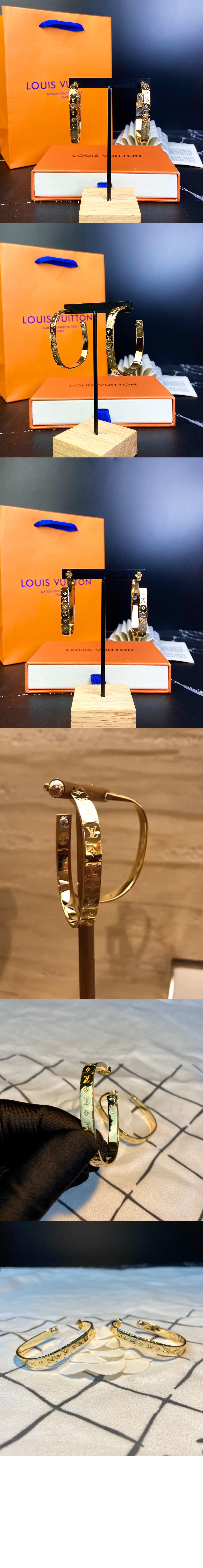 루이비통 나노그램 후프 귀걸이 M00220