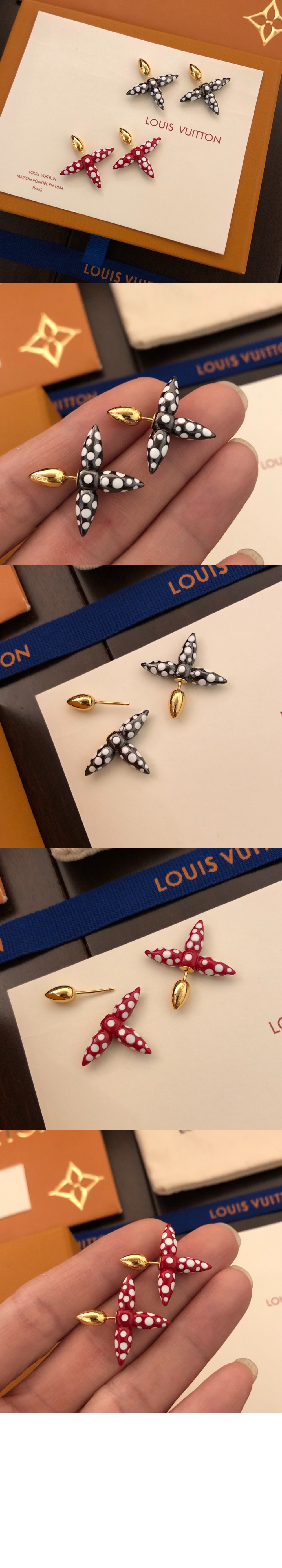 루이비통 LV x YK 루이제트 인피니티 도트 귀걸이 M01073