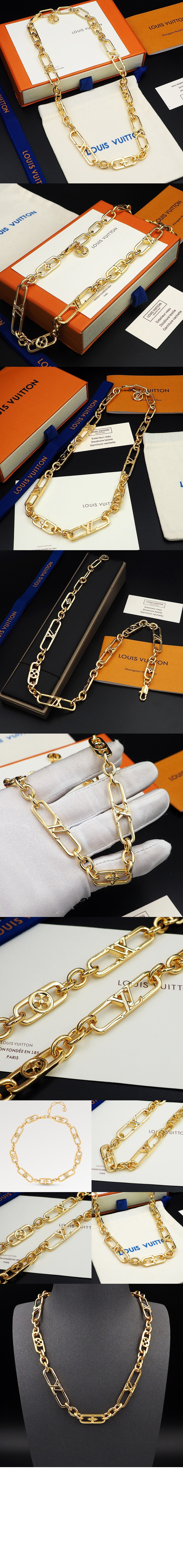 루이비통 마이 LV 체인 목걸이 M01123